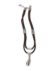 Bud to rose Jenna Necklace - silver /brown