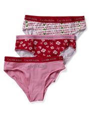 Calvin Klein Kids GIRLS UNDERWEAR 3-PACK a - RED