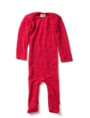 Care 1 pc jumpsuit -striped wool - Pink