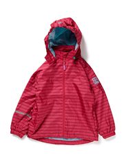 CeLaVi Rainjacket, striped - Bright rose