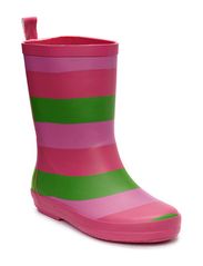CeLaVi Rubber boot w/stipes - Real pink