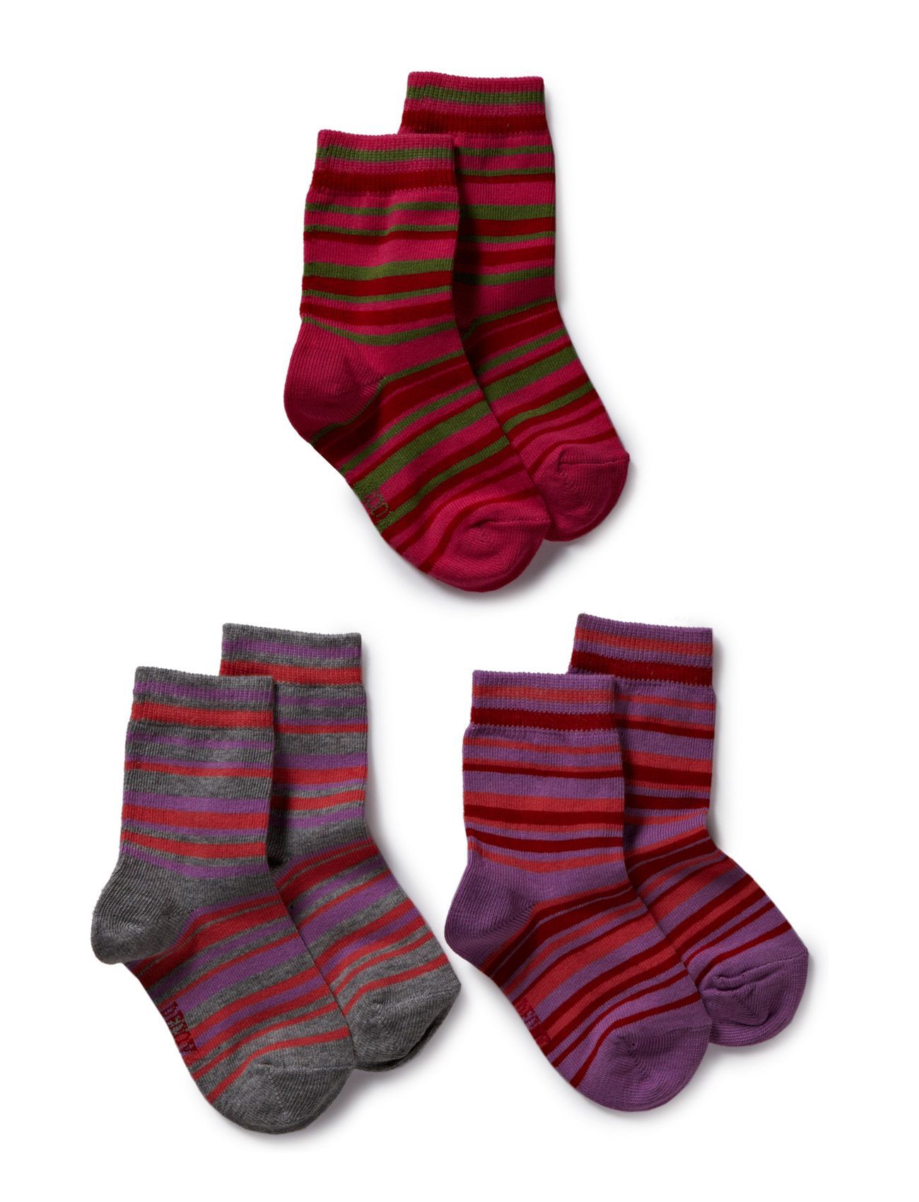 Decoy Kids Baby girls striped sock 3- pack