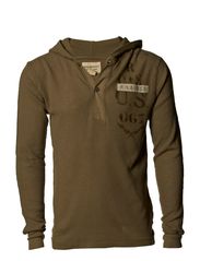 Denim & Supply Ralph Lauren LS SLD WAFF HNLY HOOD