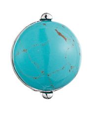 Dyrberg/Kern manali - SHINY SILVER/TURQUISE