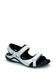 ECCO VIBRATION II SANDAL - WHITE/BLACK