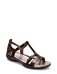 ECCO GROOVE SANDAL - COFFEE