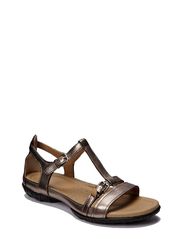 ECCO GROOVE SANDAL - WARM GREY METALLIC