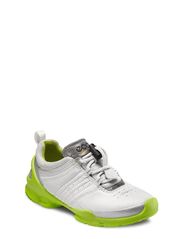 ECCO BIOM TRAIN KIDS - WHITE WITH LIME PUNCH SOLE