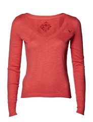 EDC by Esprit slub button v - SUNBURNED PINK