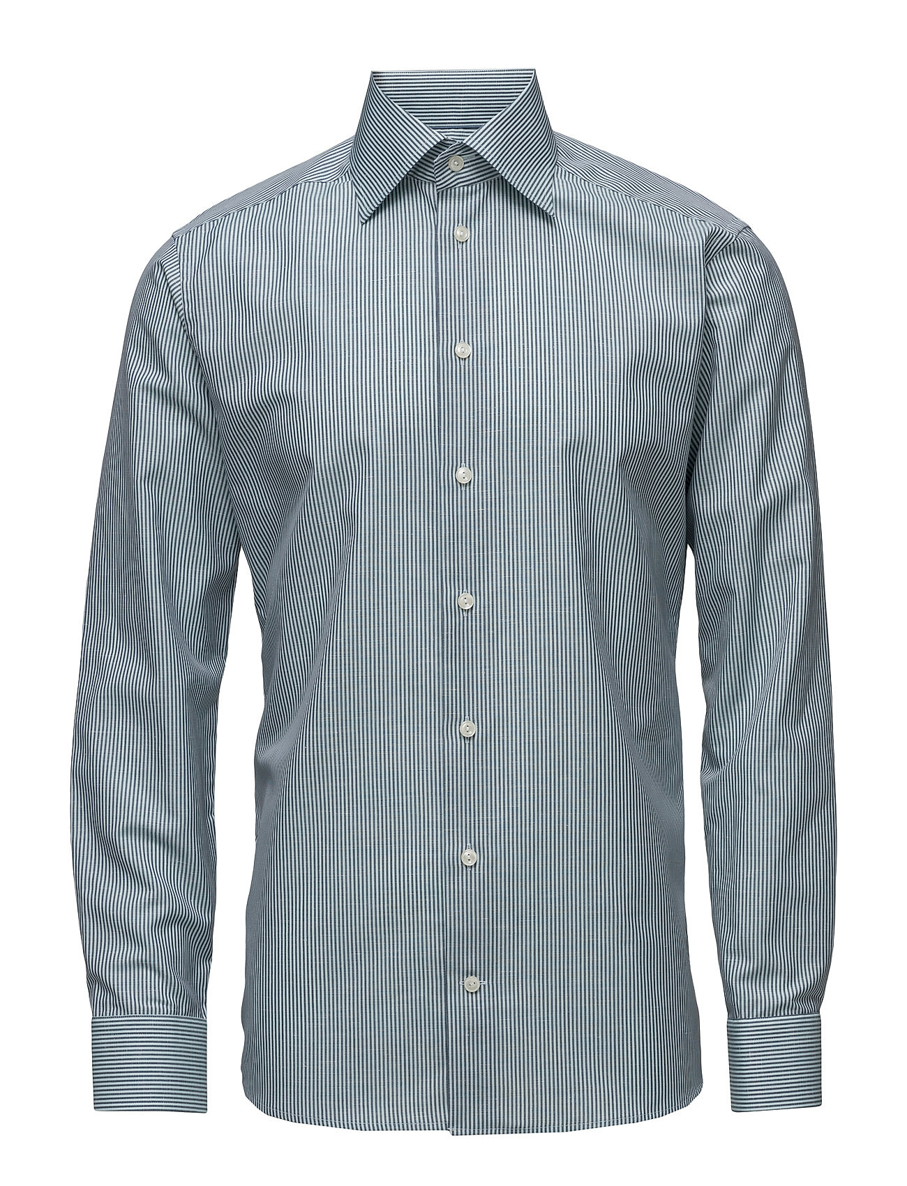 Poplin-Slim Fit Eton Trøjer til Mænd i Grøn