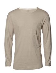 French Connection BACKFILL LINEN DEAN-L LSJERSEY - STONE