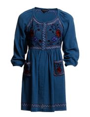 French Connection FEZ GARDEN 3/4 SLV RD NK DRESS