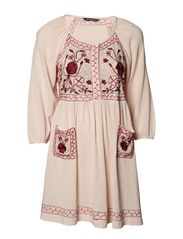 French Connection FEZ GARDEN 3/4 SLV RD NK DRESS