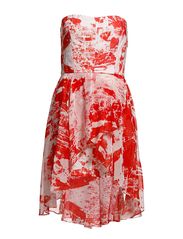 French Connection WOODBLOCK WONDER STRAPLSS MAXI
