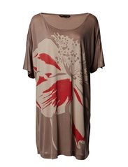 French Connection FANTASY FLORAL S/S TEE - WOOD PIGEON BASE
