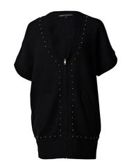 French Connection GRIZZLY KNITS 3/4 SLV ZIP THRU