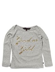 French Connection GOOD AS GOLD SEQUIN L/S TEE