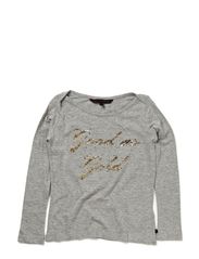 French Connection GOOD AS GOLD SEQUIN L/S TEE