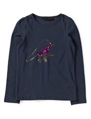 French Connection BIRDY FOIL SEQUIN TEE L/S