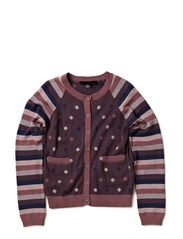 French Connection SPOTTY STRIPE RAGLAN CARDI