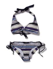 French Connection STRIPEY SANDY TRI HLTR BIKINI