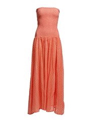 French Connection ZIGGY MAXI DRESS - GERANIUM ROSE/ANTIQE
