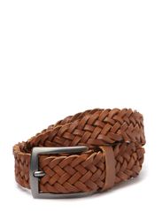 French Connection PLAITED LEATHER BELT - TAN