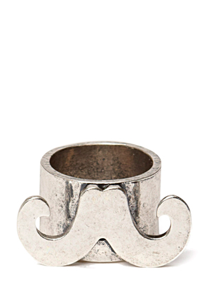Friis & Company Ater Mustache Ring - Antique Silver