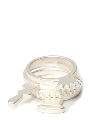 Friis & Company Athy Ring Set - Brushed Silver