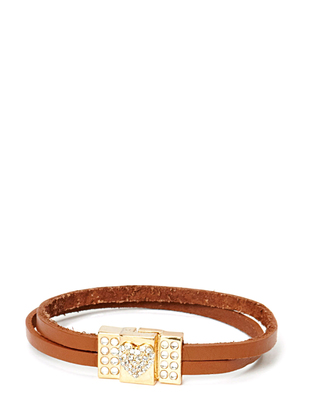 Friis & Company Pear Heart Flat Gold Bracelet