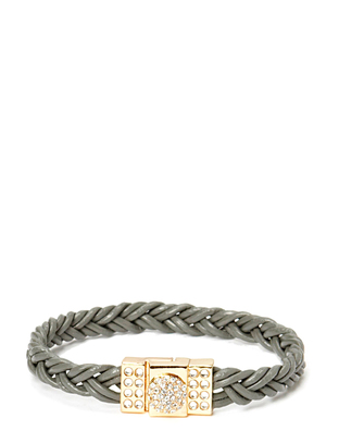 Friis & Company Pear Circle Braided Gold Bracelet