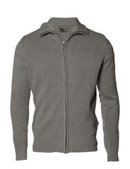 Jack & Jones ZORRO CARDIGAN 11/12 11 CORE - MIDDLE GREY MELANGE