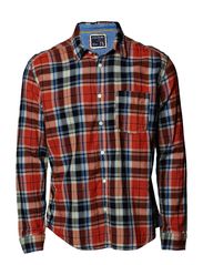 Jack & Jones SIMS SHIRT L/S 1-2 12 - ORIGINALS - VERMILLION ORANGE
