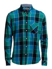 Jack & Jones LEON SHIRT L/S 3 12 - ORIGINAL - PEACOCK GREEN