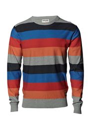 Jack & Jones RAINBOW O-NECK 1/2 12 ORG - LIGHT GREY MELANGE