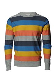 Jack & Jones RAINBOW O-NECK 1/2 12 ORG - LIGHT GREY MELANGE