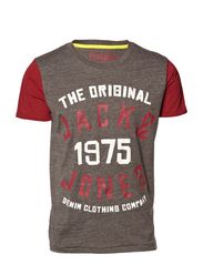 Jack & Jones TENT TEE S/S ORG 3 2012 - MIDDLE GREY MELANGE