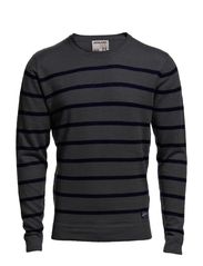 Jack & Jones MARINE O- NECK  3 12 ORG - MIDDLE GREY MELANGE