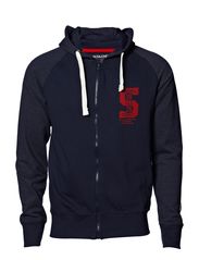 Jack & Jones IRVING ZIP SWEAT ORG 1-2 2012 - NAVY BLUE