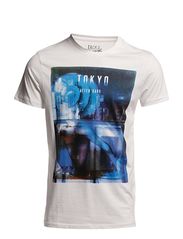 Jack & Jones DOWN TEE SS EXP 12 JI ORG  BB - CLOUD DANCER