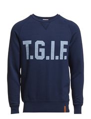Knowledge Cotton Apparel Garment Dyed Printed Sweat