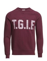 Knowledge Cotton Apparel Garment Dyed Printed Sweat