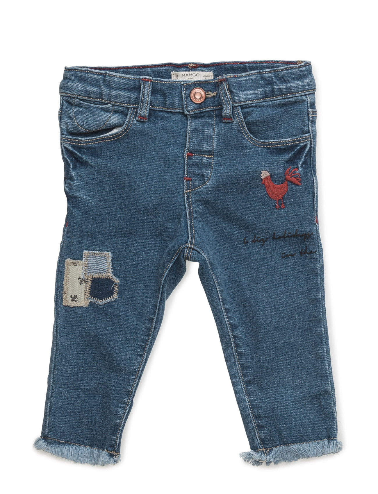 Embroidered Patch Jeans