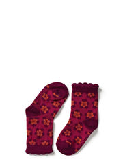 Melton Baby sock, Double Flower - Multicolor