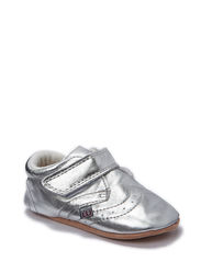 Melton Basic leather shoe w/velcro - Silver