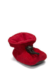 Melton Bootees Cotton Corduroy - Red