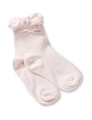 MP Socks Anklesocks 1/1Pad W/Bow & Lace