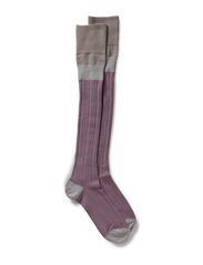 MP Socks Kneesock Uneven Pad W/Contrast - Rose Grey