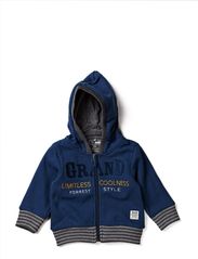 name it ROBAN MINI LS SWEAT CARD WHOOD 511 - INK BLUE