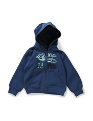 name it VILHELM MINI SWEAT CARDIGAN W HOOD 112 - INK BLUE